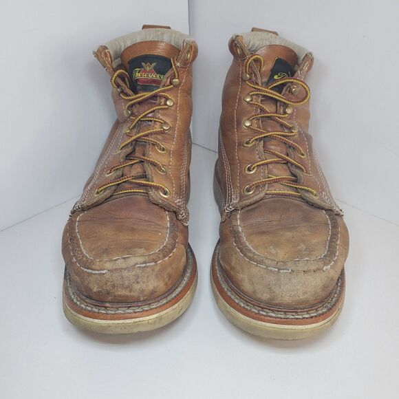 Thorogood American Heritage 6” Moc Toe Work Boots for Mens 6.5 Wm 8 Distressed - Picture 1 of 9